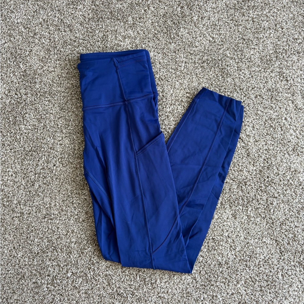 Electric Blue High-Waist Active Leggings